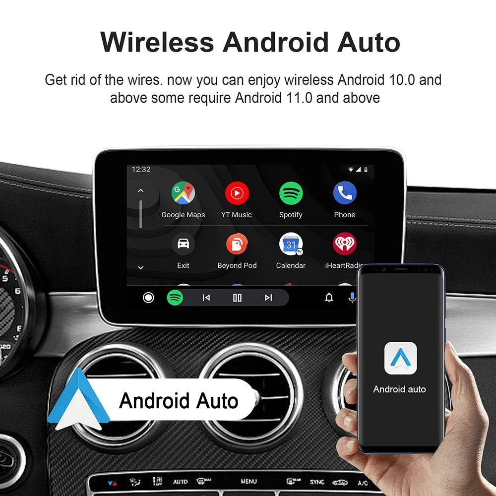Android 13 Wireless Carplay Adapter Android Auto For Netflix Youtube For Renault Arkana Captur Clio MEGANE AUSTRAL ZOE E-Tech