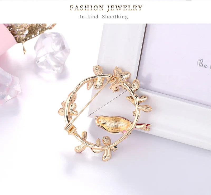 Crystal Bird Animal Brooch Rhinestone Fashion Pin