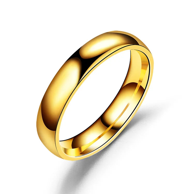 6mm Polished Stainless Steel Minimalist Wedding Ring