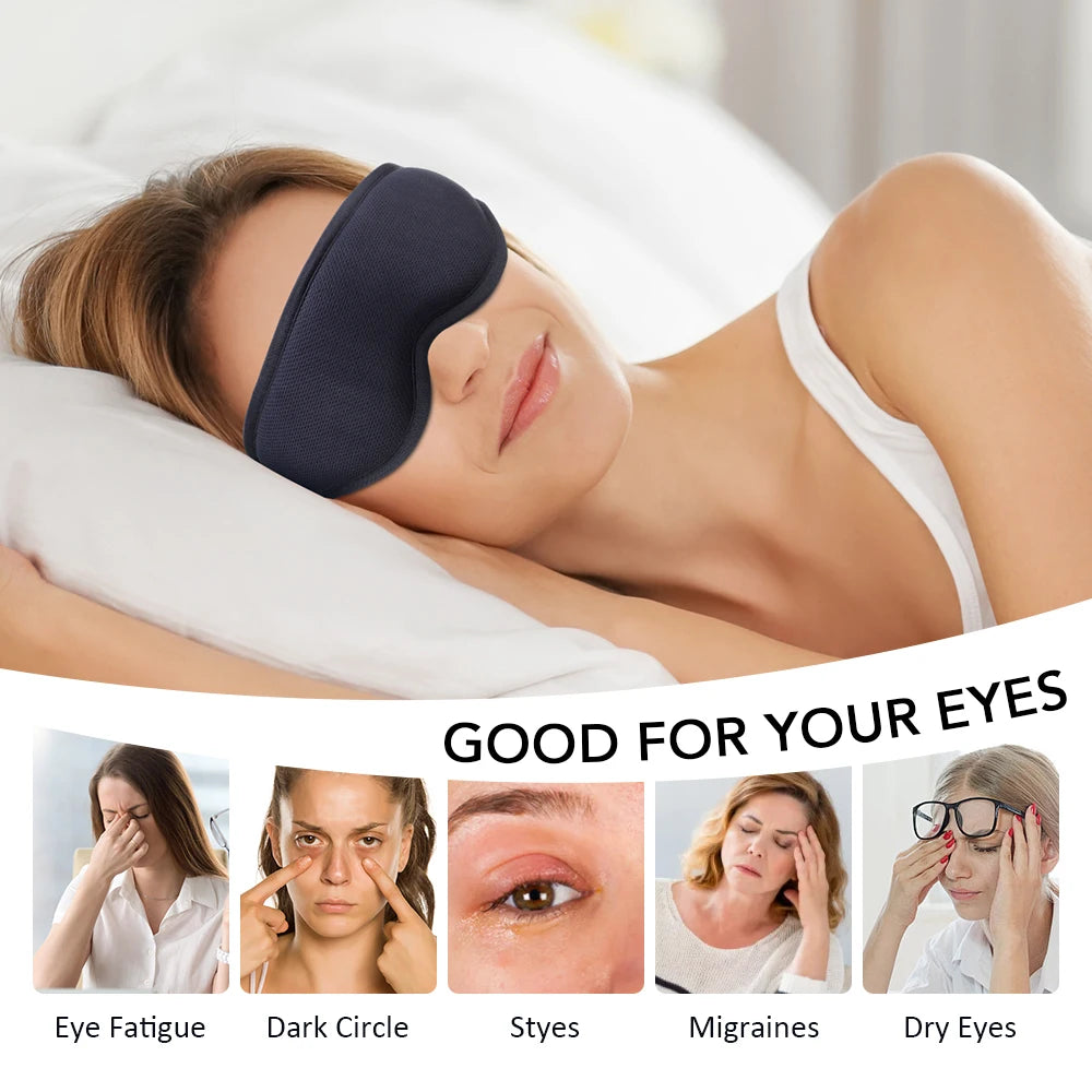 Hot Compress and Massage Eye Mask Electric Heated Eye Massager for Relieve Eye Strain Dark Circles Sleeping Mask Eyeshades