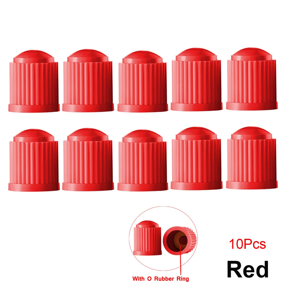 10/25/50/100Pcs Tire Valve Caps, Plastic Car Tire Stem Dust Covers Universal Valve Caps for Cars, Bicycle, Trucks, Motorcycles