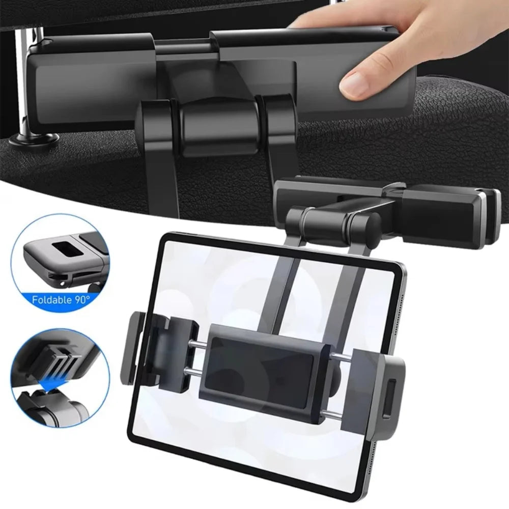 Car Seat Back Stand Telescopic Phone Tablet Holder Headrest Adjustable Universal Tablet Bracket For 4.7-12.3Inch Car Accessories