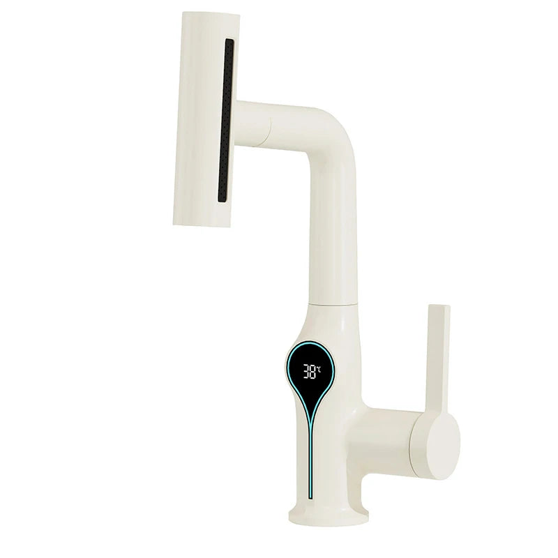 Digital Waterfall Basin Tap with LED Temperature Display