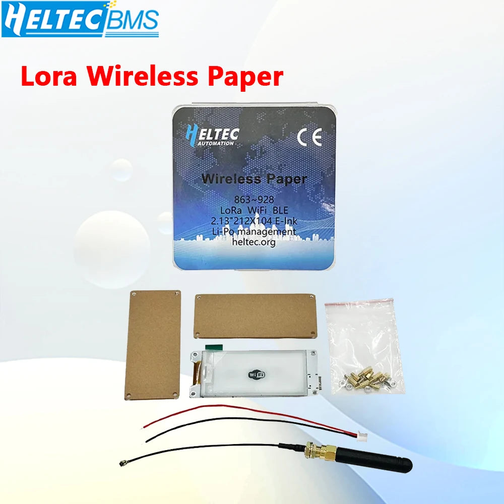 Heltec Wireless Paper 863~928 LoRa WiFi BLE 2.13"212X104 E-Ink Li-Po management SX1262 	 ESP32-S3FN8