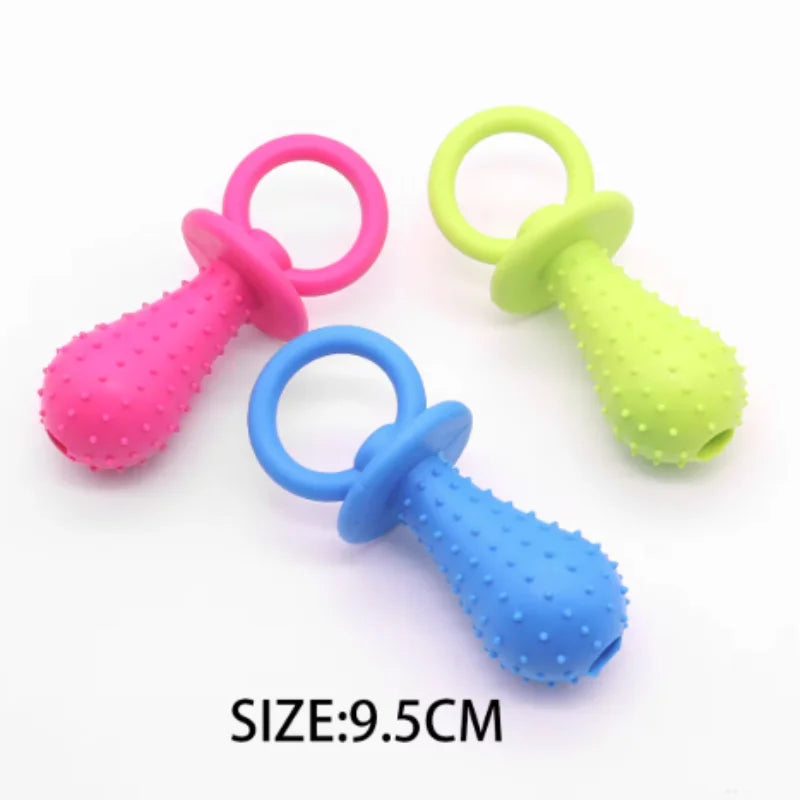 Small Dog Rubber Bone Chew Toy Bite-Resistant Training Tool