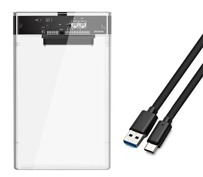 UTHAI TM05 Type-C Transparent Box HDD Enclosure 3.1 Notebook 2.5 Inch SSD Solid State Mechanical Mobile Hard Disk Box USB3.1