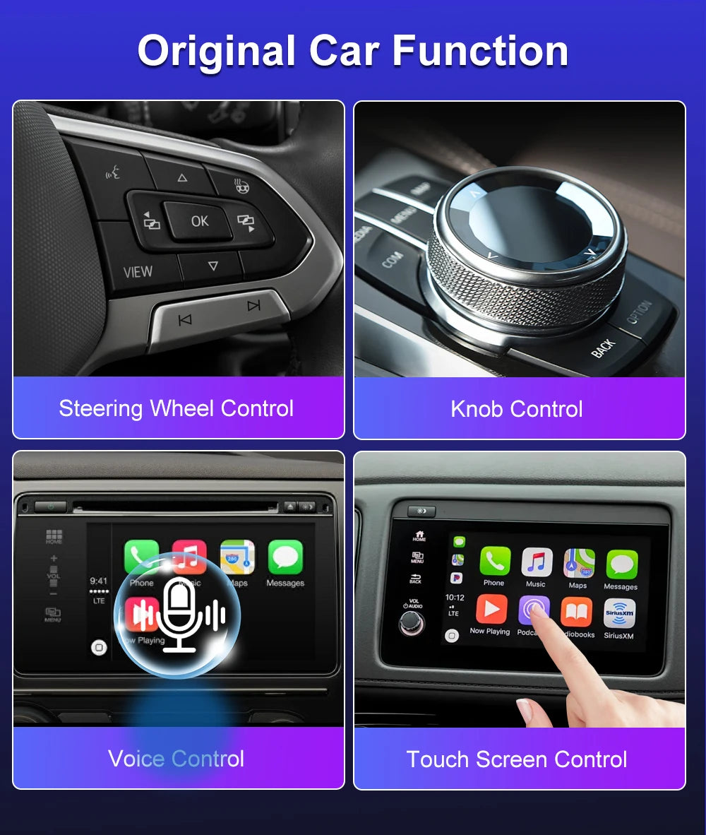 FLIXIVI CarPlay Ai Box 8+128G Android 13 Wireless Carplay Adapter/Android Auto QCM6125 8-Cores  CPU 4G LTE for VW Audi Kia Fiat