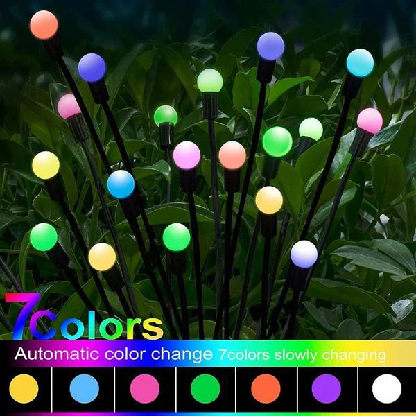 Swaying Solar Firefly Garden Lights Waterproof Path Decor