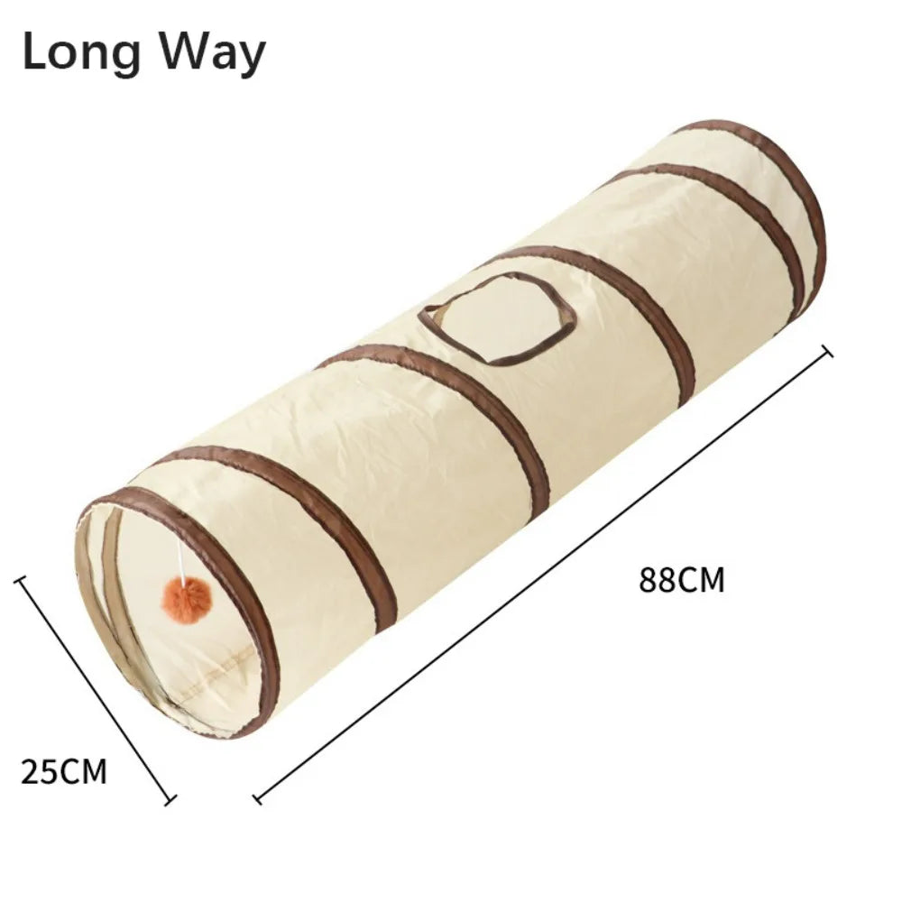 Foldable Steel Wire Cat Tunnel Tube Play Toy