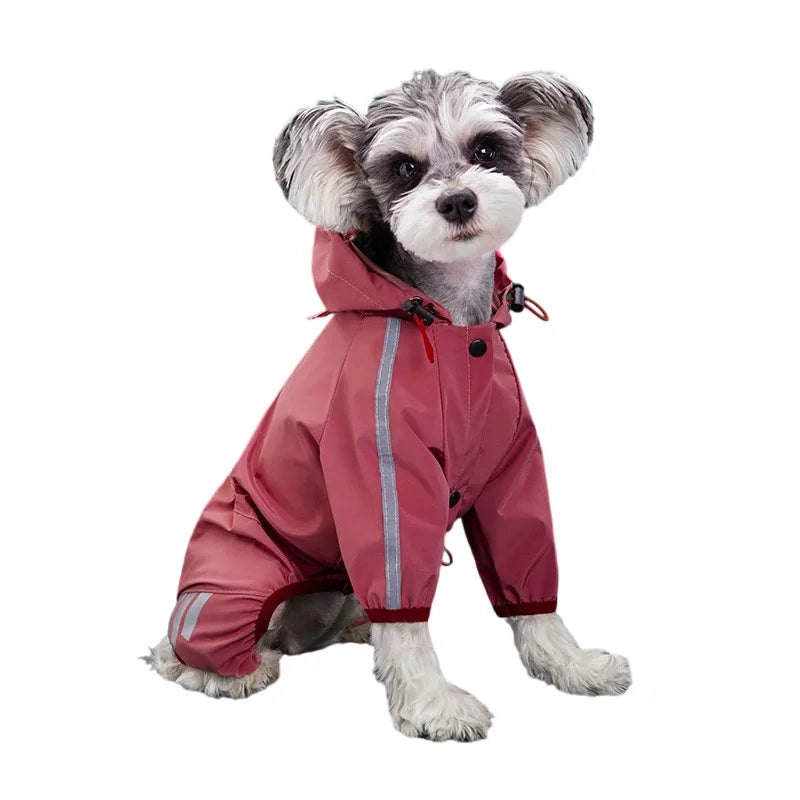 Reflective Waterproof Dog Raincoat Jumpsuit for Small Medium Pets