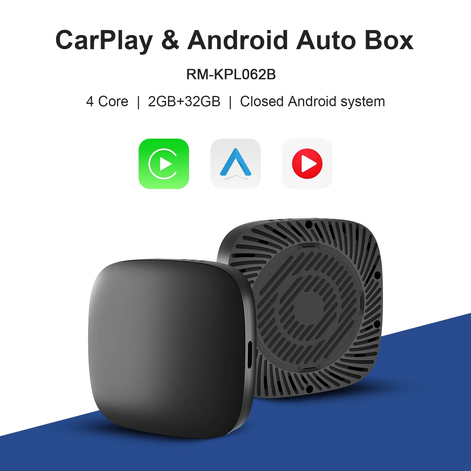 3 in1 Android 13 Ai Box CarPlay Android Box Quad Core, Wireless CarPlay to Android System, Plug and Play Support 4G SIM Card