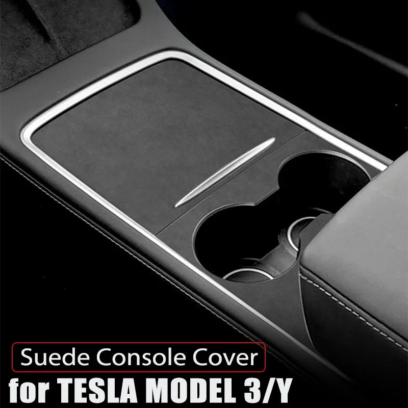 Tesla Model 3 & Model Y Premium Suede Center Console Cover