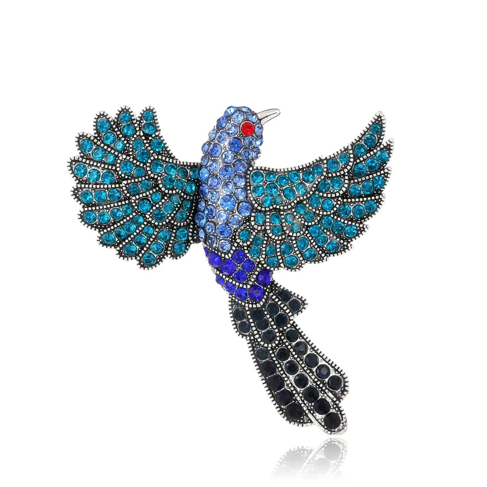 Crystal Bird Animal Brooch Rhinestone Fashion Pin