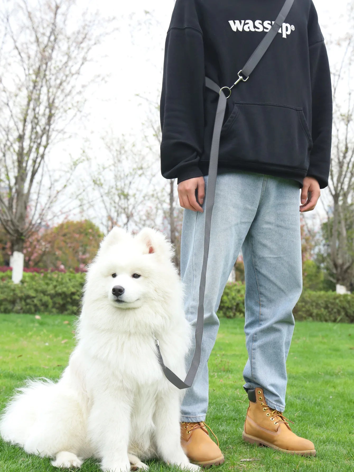 230cm Hands-Free Adjustable Multifunctional Nylon Dog Leash