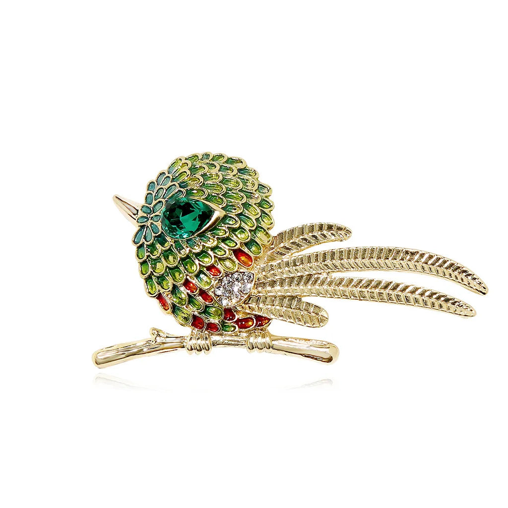 Crystal Bird Animal Brooch Rhinestone Fashion Pin