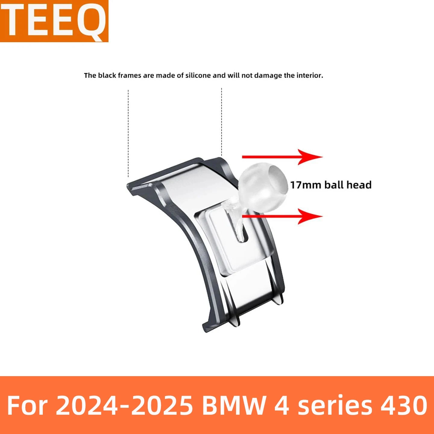 Car Phone Holder For 2024 2025 BMW 4 Series 430i Air Vent Exclusive Base GPS Stand Magnetic Charger Interior Accessories