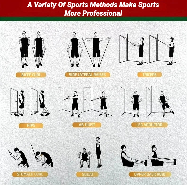 11-Piece Resistance Band Set for Full Body Strength Training