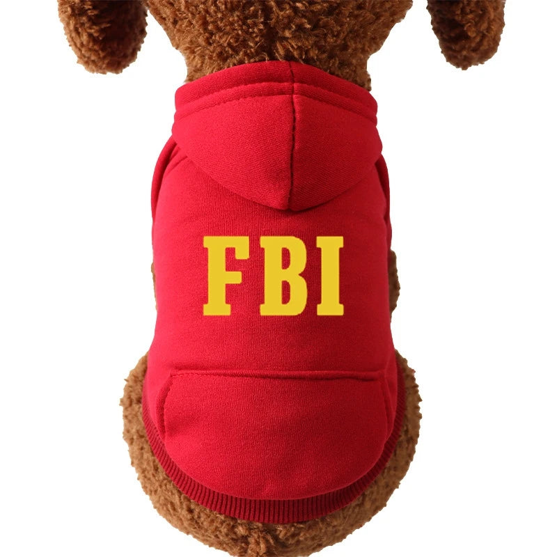 FBI Police Sport Dog Hoodie for Small Breeds
