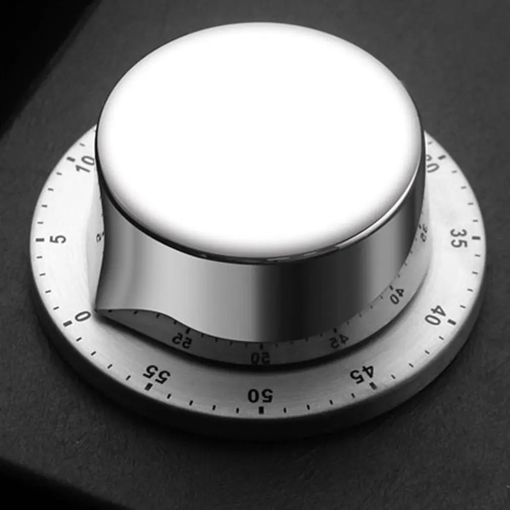 Temporizador de Aço Inoxidável e ABS 2025, Despertador Mecânico, Lembrete de Cozedura para Gestão do Tempo de Aprendizagem