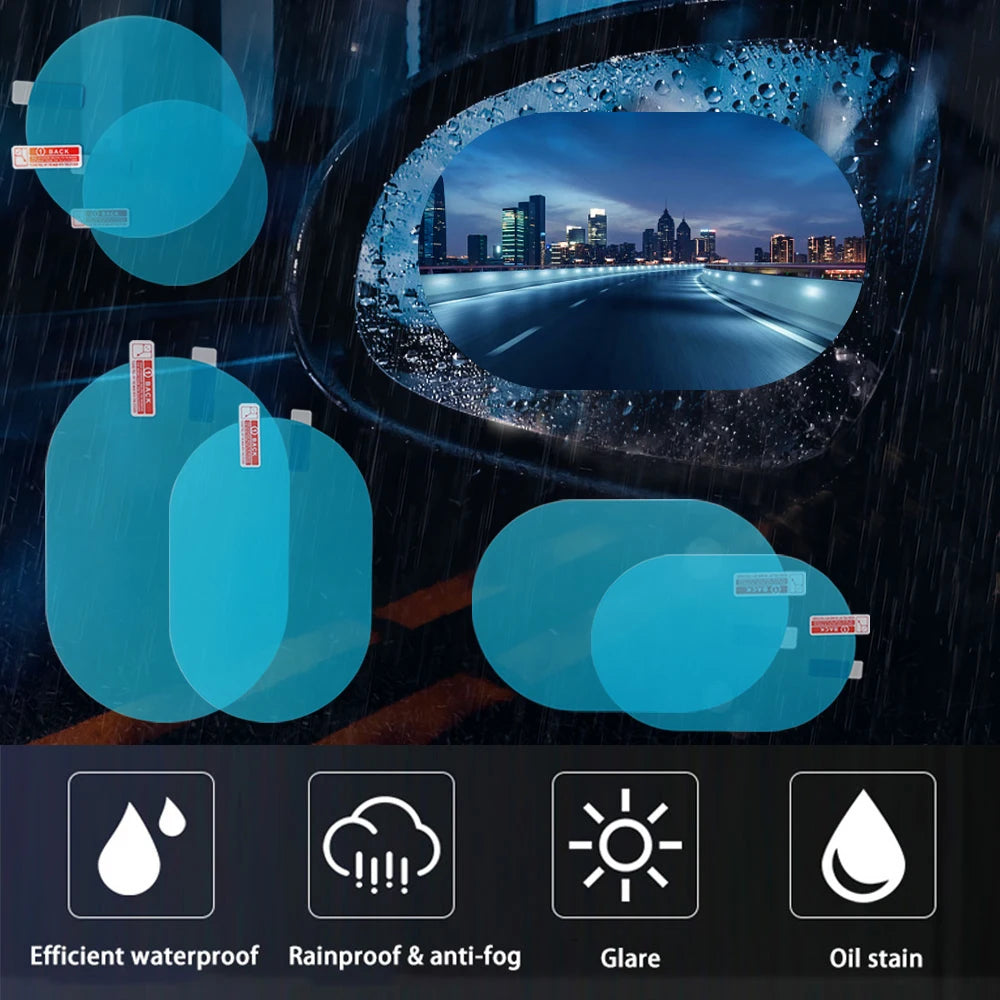 Car Rainproof Anti Fog Sticker Car Rainproof Film Clear Window Waterproof Film for Car Motorcycle Mirrors Film Accessories