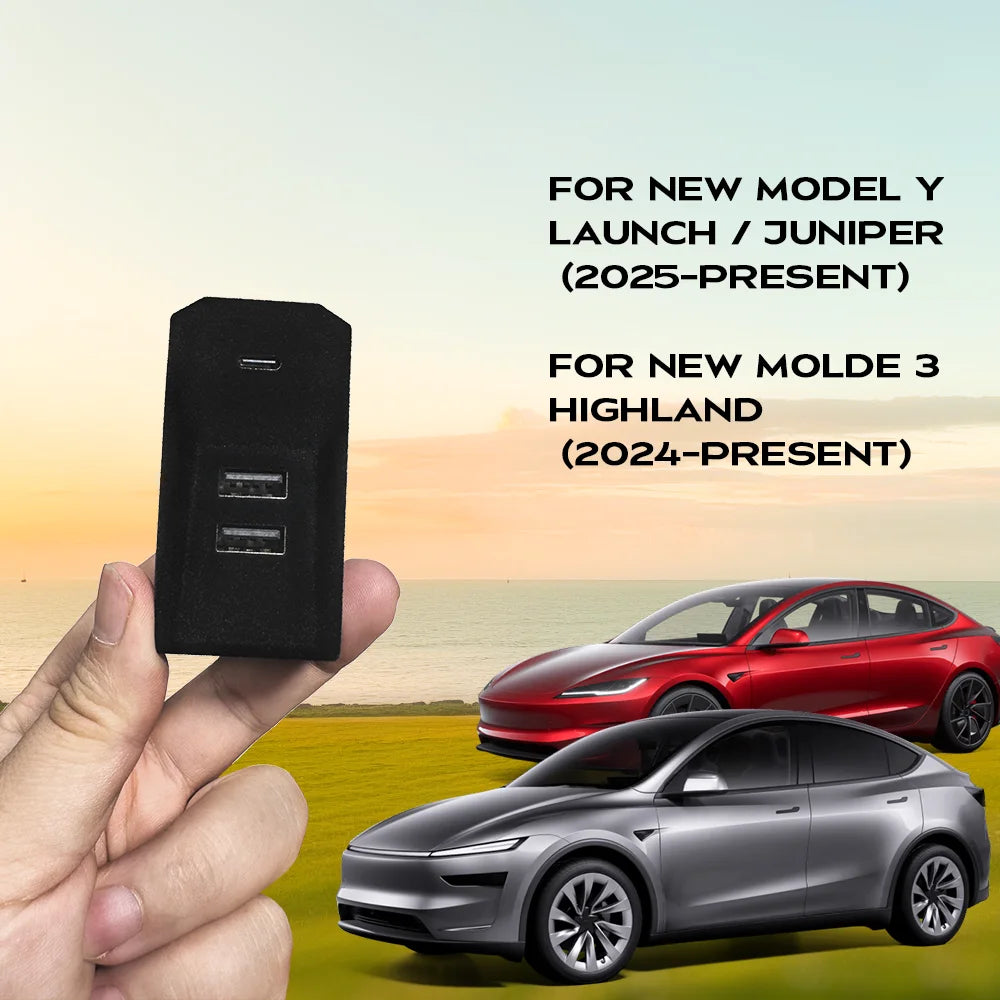 Tesla Model Y Juniper & Model 3 Highland Glovebox USB Hub