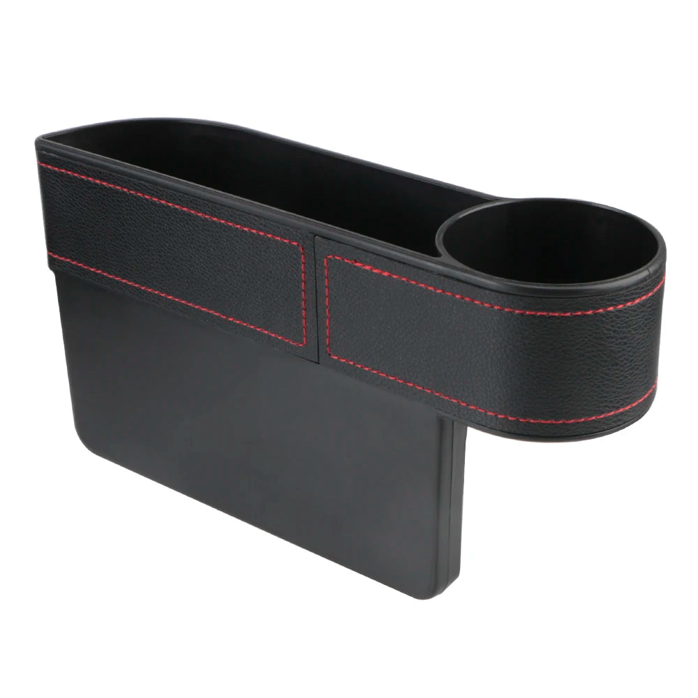 Car Organizer Auto Crevice Pocket Phone Bottle Cups Holder Seat Gap Leather Storage Box Car Accessories,USB Chargers Optional