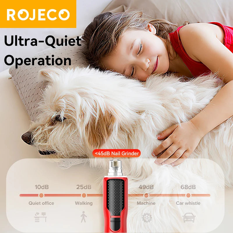 Professional 7-Speed LED Rechargeable Pet Nail Grinder