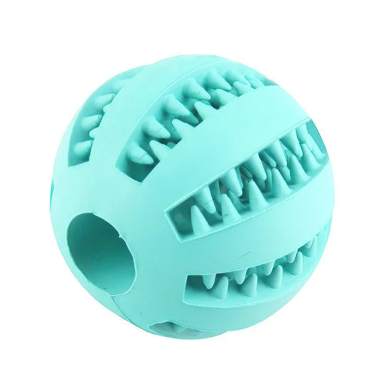 Non-Toxic Rubber Dog Treat Feeder and Tooth Cleaning Ball