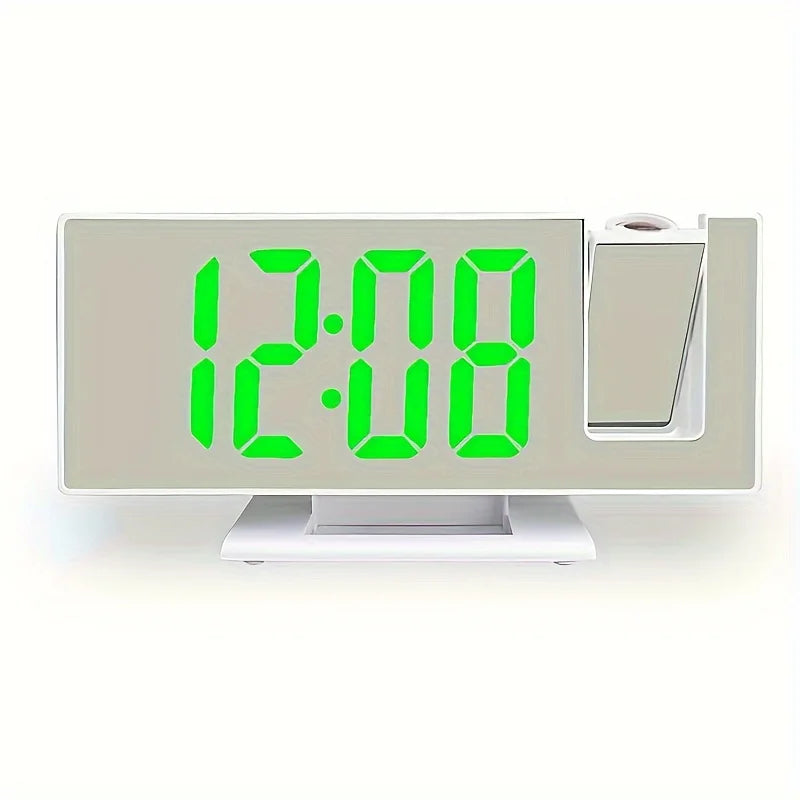 Mirror multifunctional projection alarm clock Intelligent luminous clock Bedroom large screen digital clock wall projection alar