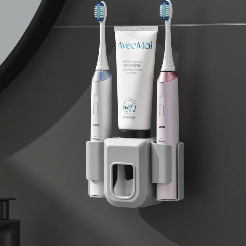 Automatic Toothpaste Squeezer Dispenser Waterproof Uv Toothbrush Sterilizer Drying Holder Children Bathroom Vanity Accessories