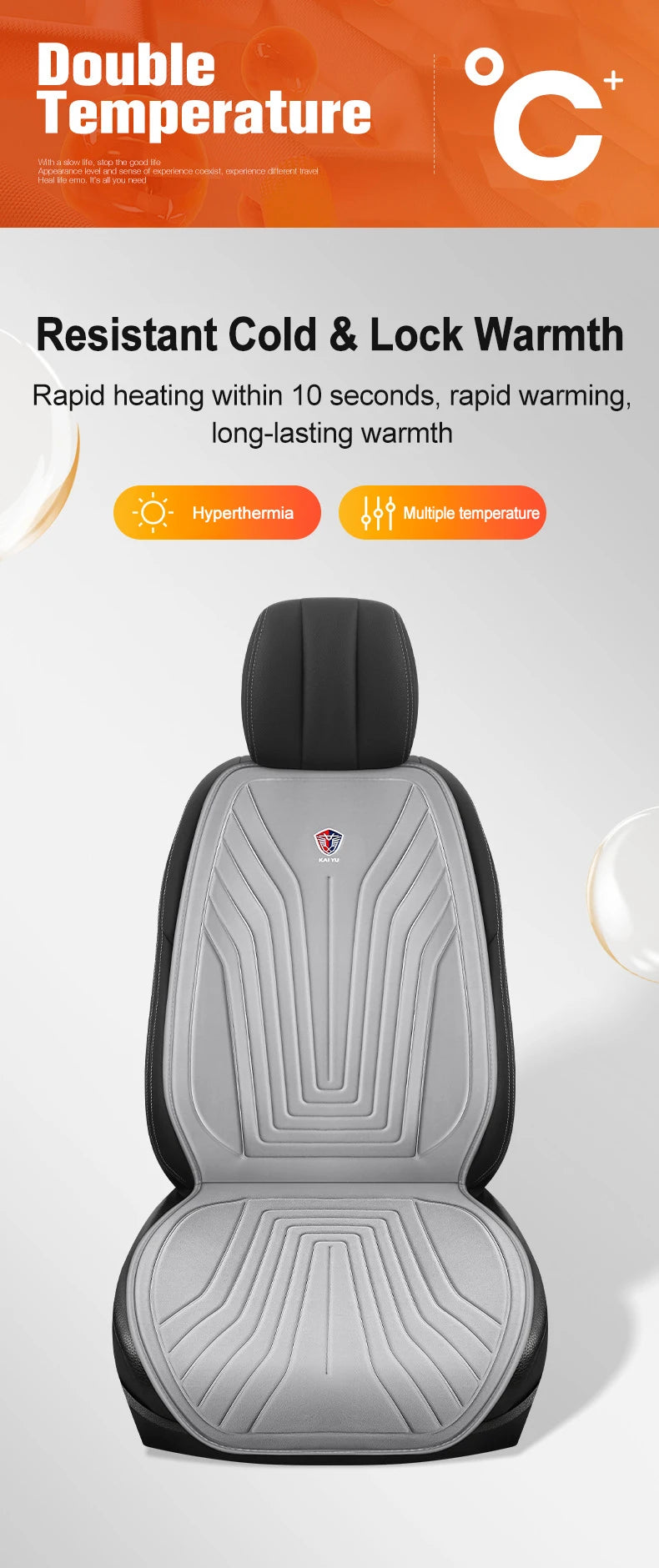 EAFC 1PCS Car Heating Pad Heated Seat 12V DC Soft Winter Warmer Seat Winter seat Protector Auto Seat Cushion Pad Winter Mat