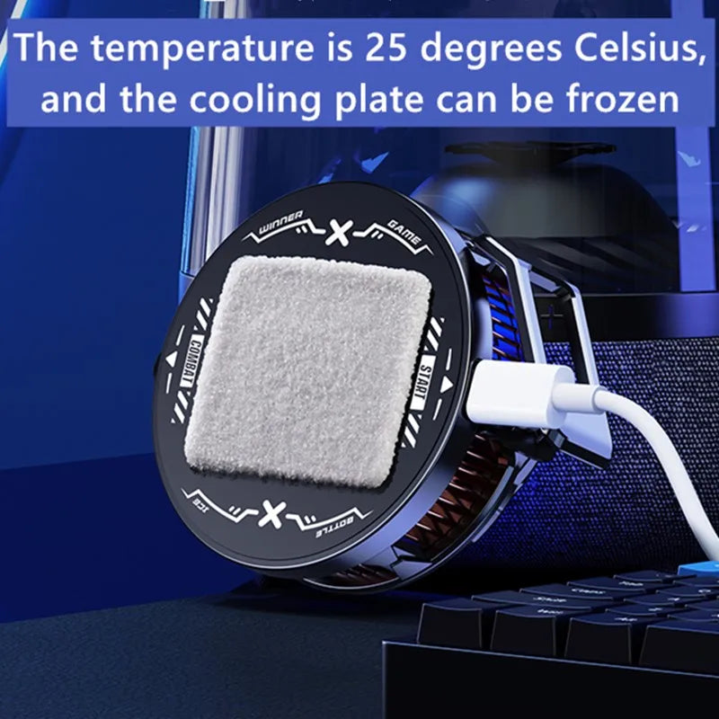 FS03 magnetic semiconductor mobile phone radiator 15W strong cooler, can rotate the back clip mobile phone game cooling fan