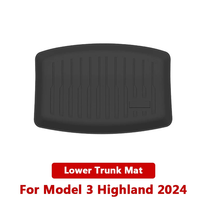 Tesla Model 3 Highland 2024-Present TPE Waterproof Trunk Mat Set