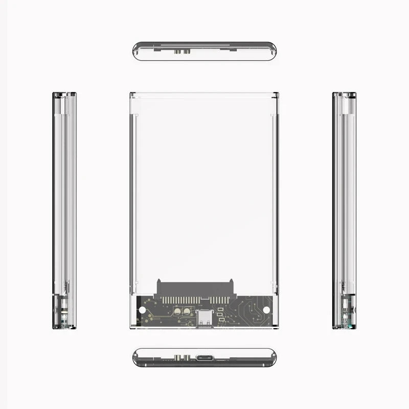 UTHAI TM05 Type-C Transparent Box HDD Enclosure 3.1 Notebook 2.5 Inch SSD Solid State Mechanical Mobile Hard Disk Box USB3.1