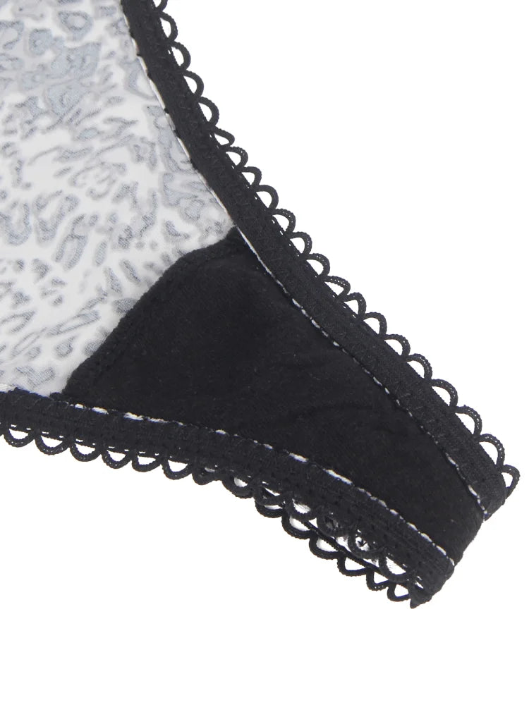 Women's Lace Brazilian Thong Low Waist Panties