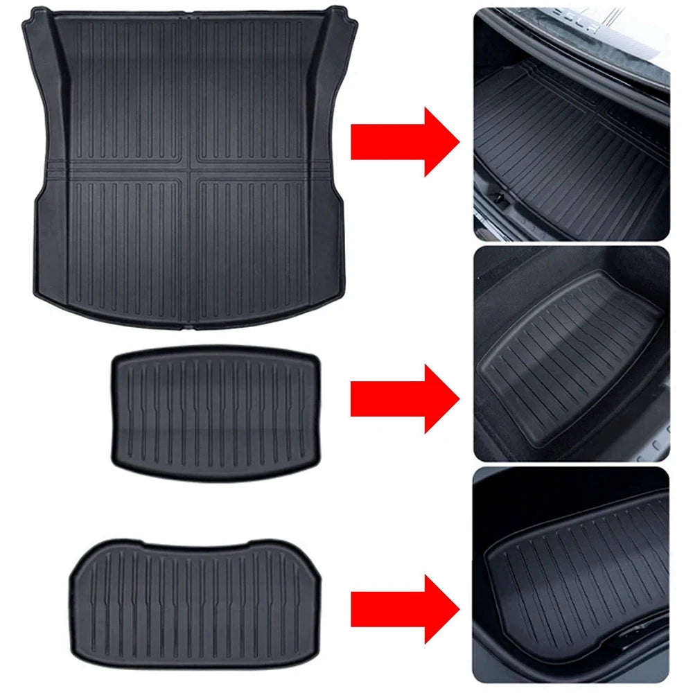 Tesla Model 3 Highland 2024-Present TPE Waterproof Trunk Mat Set