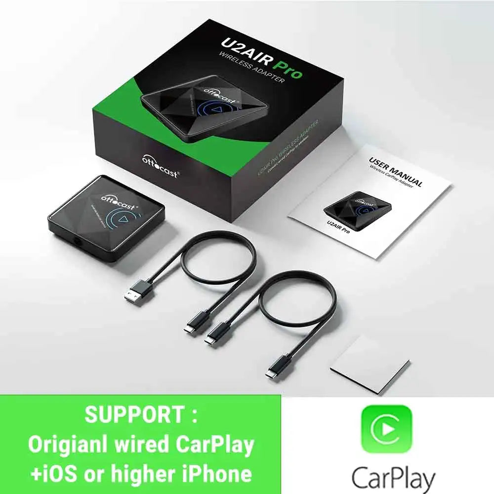OTTOCAST Wireless CarPlay Adapter U2Air PRO Smart Box Car Accessories for Wired CarPlay Car Support for iPhone 16 15 14 13