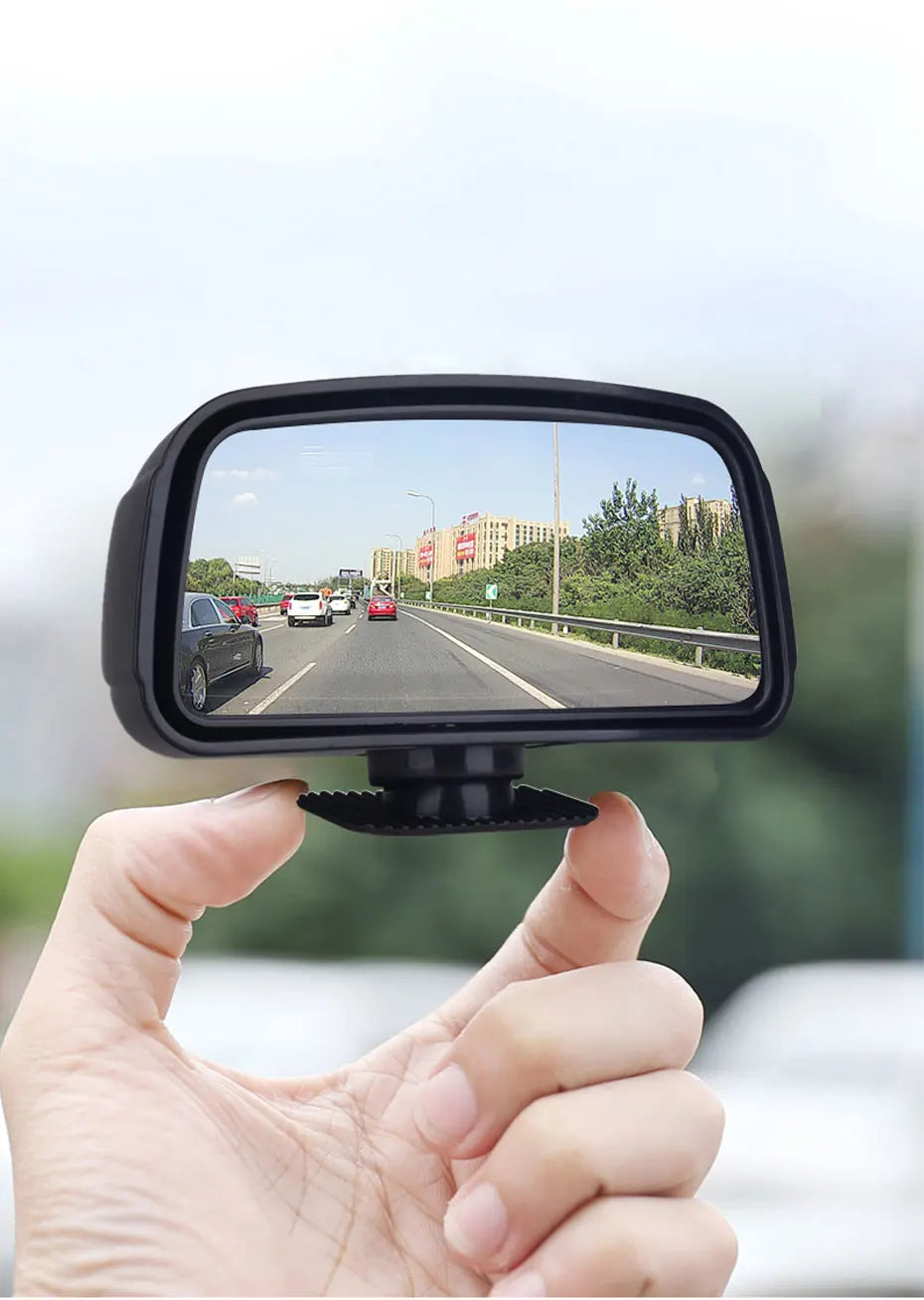 SEAMETAL 360-Degree Rotation Safety Convex Mirror Wide Angle Self-Adhesive Car Blind Spot Mirror Auto Auxiliary Rear View Mirror