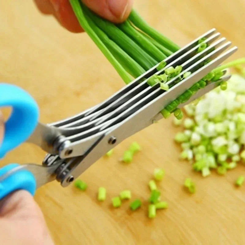 Multi-Layer Stainless Steel Herb & Scallion Kitchen Scissors