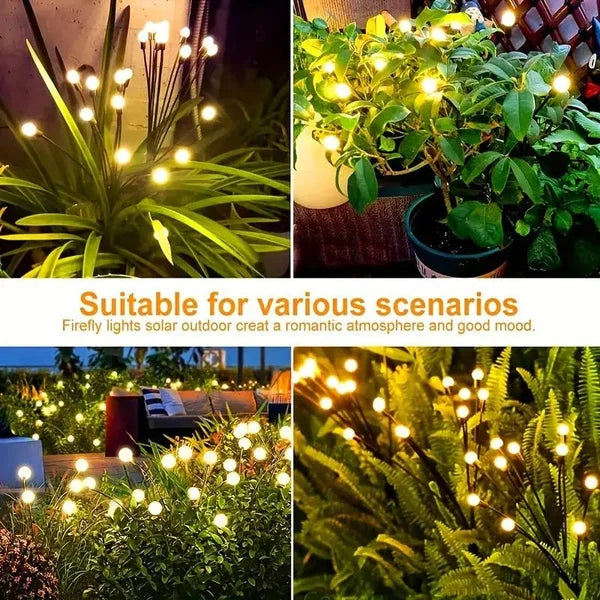 Swaying Solar Firefly Garden Lights Waterproof Path Decor