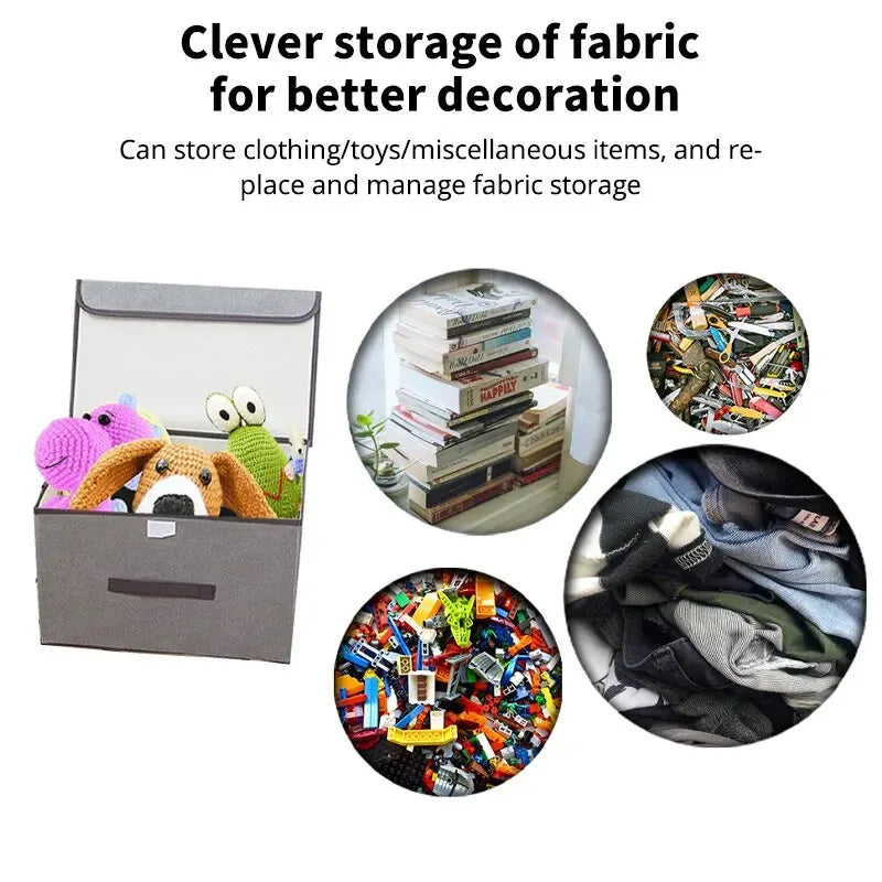Shadow Gray Foldable Non-Woven Fabric Storage Organizer