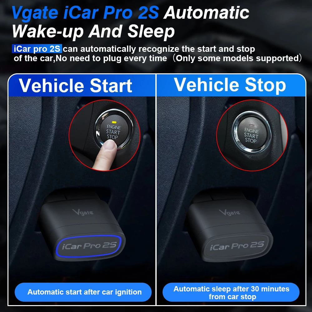 New Vgate iCar Pro 2S ELM327 Bluetooth 5.2 for Android/IOS/PC OBD2 Car Diagnostic Tool elm 327 Upgraded OBD 2 V2.3 Auto Scanner