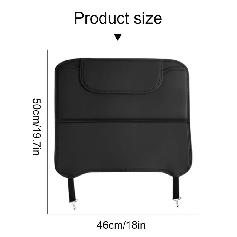 BLALION PU Leather Car Anti-kick Pad Auto Seat Back Organizer Storage Bag Car Backseat Anti Scratch Protector Pads with Cover