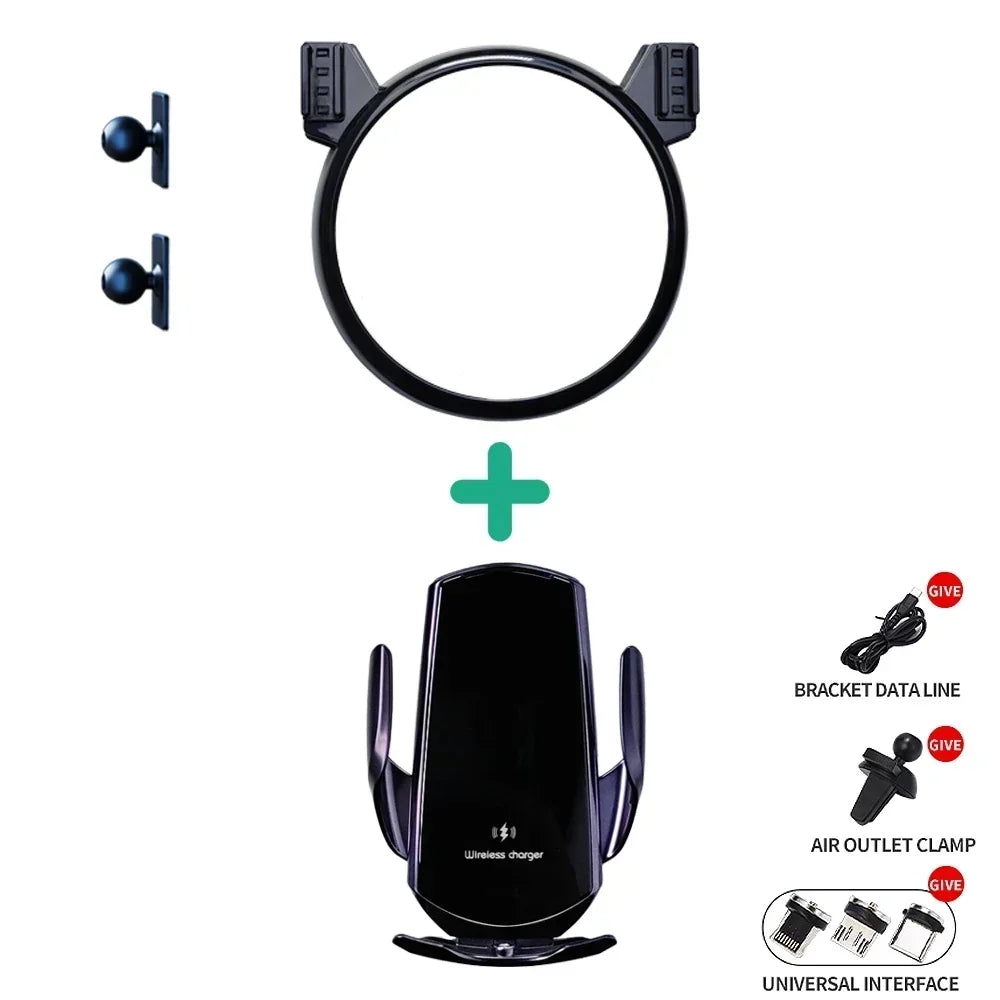 Car Phone Holder For MINI Cooper 2007-2011 2012 2013 R55 R56 R57 Screen Fixed Base Wireless Charging Stand Mobile Phone Mounts