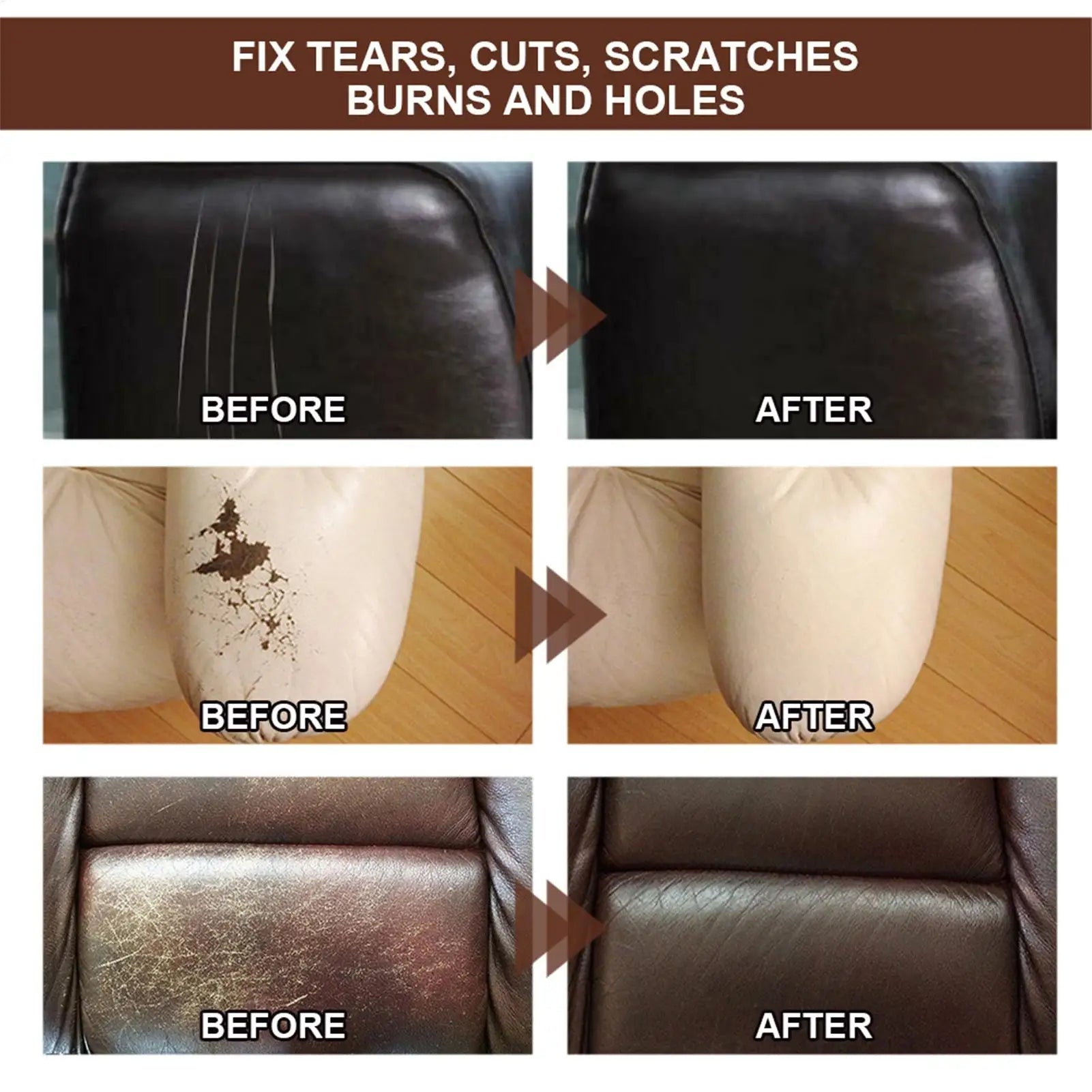 20G Leather Repair Gel Black/White/Gray Repair Home Car Seat Leather Complementary Repair Refurbishing Cream Paste Leather Care