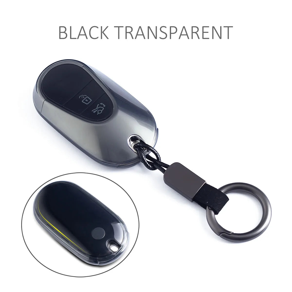 Slim Car Key Fob Case Cover Keychain For Mercedes Benz C200 C300 C43 AMG E200 E350 E450 S500 S580 GLC CLE EQE EQS 300 350 500