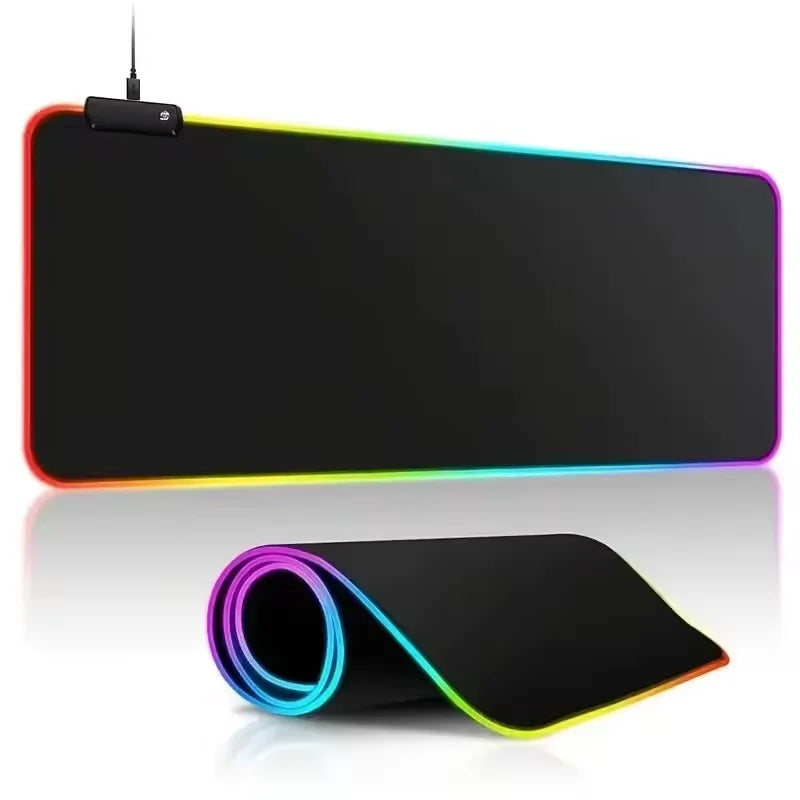 LED RGB Mousepad Keyboard Cover Desk-mat Waterproof Large Gaming Mouse Pad Multi-size Computer Gamer Esports Mouse Pad Backlit