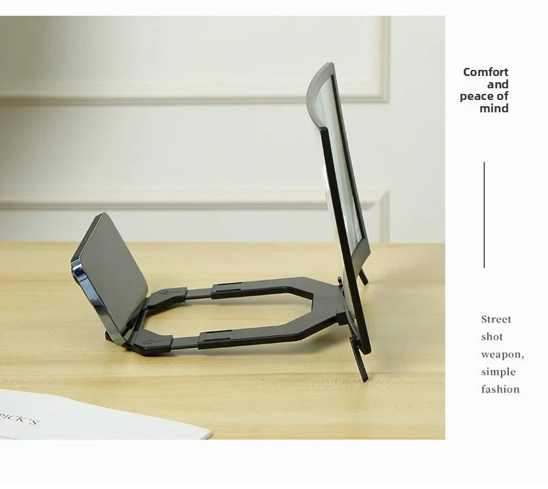 New Ultra Clear Curved Screen Magnifier for Phones Mobile Screen Amplifier Stand Eye Protection HD Expander