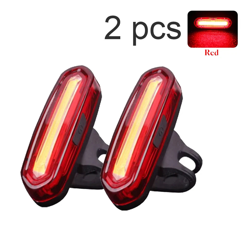 Bicycle Taillight MTB Red Light Bike Rear Light USB Rechargeable LED Cycling Bike Warning Light Mountain Bicycle Lamp