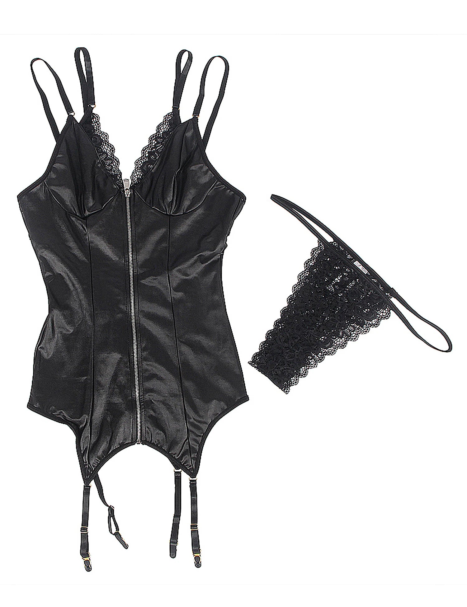 Sexy Wetlook Mini Dress Lingerie Clubwear